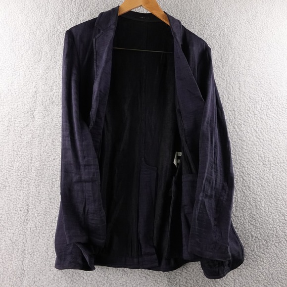 Vintage Emporio Armani Navy Light Weight Corduroy Blazer Mens 48 Made in Italy - Picture 2 of 12